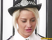 Brit dom CFNM police babe humiliate prisoner