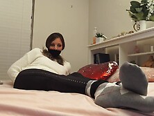 Hogtied In Sweater And Socks