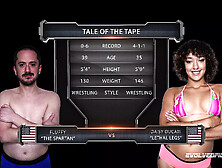 Mixed Wrestling Dominance with Daisy Ducati Beating Up Fluffy