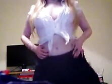 Blonde Babe Softcore Tease On Webcam