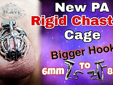 New Rigid Chastity Cage Stretching Prince Albert Gauge! Femdom Bondage Bdsm Real Homemade Milf Stepmom