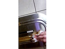 Public restroom vandalism