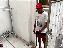 Dona housewife giving oral job to stranger