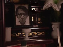 Juq-447 A Sad Widow Is Impregnated And Reared In Front