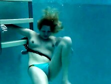 topless girl drowning