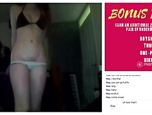 Cute British Babe Tries On Thongs On Omegle