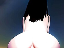 Hinata on the beach - RIDING DILDO !!!