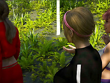 Steamy tale featuring a hot blonde with big natural tits and a busty redhead