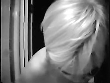 Blonde is naked on the in the cheap motel