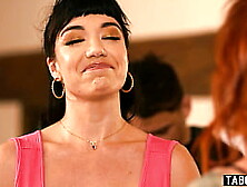 Single latina MILF with huge boobs goes to a wedding to fuck a stepson