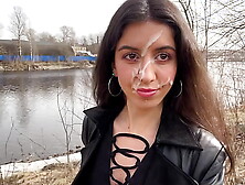 I want to walk through the park with sperm on my face! Spunk on my face! - Public Cumwalk