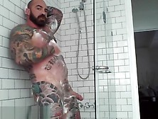 Tattooed Muscle Stud Showers