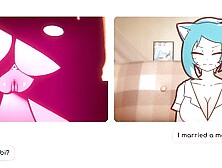 Nicole Risky Job Hentai game PornPlay Ep. 5 MILF twerking and anal dildo on cam