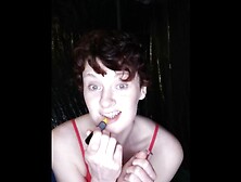 Irish Chick puts Makeup on & blows a Banana