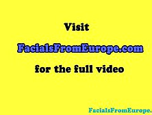 Innocent European Teen Tugs And Sucks For A Facial