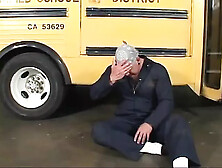 Blonde teen banged by bus driver in vintage video