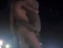 Black Midget Enjoys Blowjob On Stage