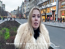 Slutty Blonde Wife Pays Sex For Rent.  Prague Adventure.