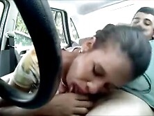 Valuable hooker engulfing and fucking in the car - hidden web camera 1