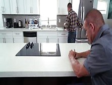 Layla London swallows Tonys big matured cock