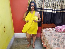 Cute Bengali Bhabi Fucking With Cucumber In Her Bedroom In Yellow Dress