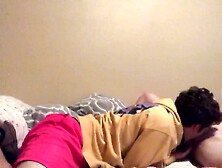 TEEN CHICK beach angel with glasses squirts