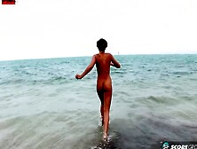 Naughty Nympho - Beach Babe Strips Down to Show Off Her Perfect Body