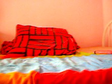 plump beach playing with a toy