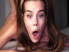 Omg,  It's Large! Thin 18 Yo Youngster Struggles During Painful Anal Fuck - Alina Foxxx