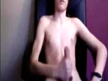 Hot Guy Jerks And Cums In His Chair