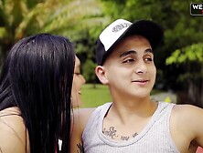 Hot Latina Sofia Ruiz Fucks Ex-Convict Cousin and Horny Stepfather