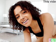 Lalin Girl teen stepsister Dani Diaz kept staring at stepbros large cock in his panties