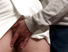 Public Subway Fingering - No Panties Under Skirt Teen Fucked by Stranger