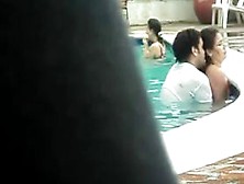 Colombian Couple Fucking Into The Pool