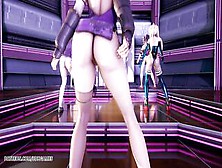 [Mmd] Pinkcat Striptease Nyotengu Ayane Kasumi Marie Rose Honoka Mai Shiranui Doa