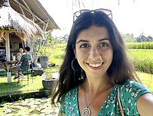 Cumwalk in Public Cafe Eating Pasta Carbonara with Spunk on Face