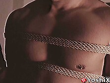 Japanese muscle hunk Kosuke is tied up by the notorious Shibari master Encho