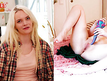 Ersties - Blonde gamer gets tentacle in her fantasy outfit