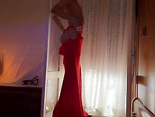 "Adult cinematography: red suit,  heels,  music,  headphones… and PH’s finest BOOM ever. "