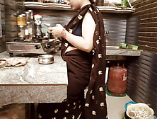 Caught hot and beautiful bhabhi watching porn in the kitchen.  Then bhabhi had to give me her pussy.