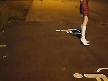 Bella The Street Slut At Night Looking For Knob