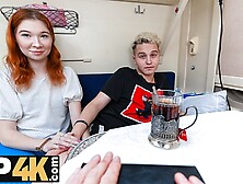 Vip4K.  Fresh Ginger Does Ass-Sex For A Strangers Attention In The Train