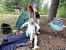 Redhead teen Chloe gets fucked in the forest by andrew