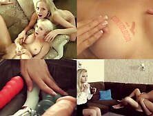 VIPSEXVAULT - Petite Brunette Arwen Gold Relaxes With A Hot Threesome Fuck: Porn