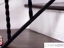 Brunette hair Chick Angela White Drilled after Foot Worship