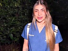 A lewd college student asks her professor for assist and they end up having great sex.