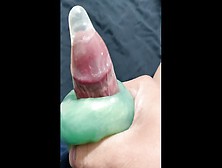 Masturbating With A Slime In A Condom