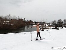 Nude Skiing Solo Female With Tattoos