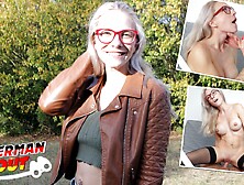 GERMAN SCOUT - Fit blonde Glasses Girl Vivi Vallentine Pickup and talk to Casting Fuck