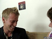 Bushy Old Granny Plays With His Large Shlong